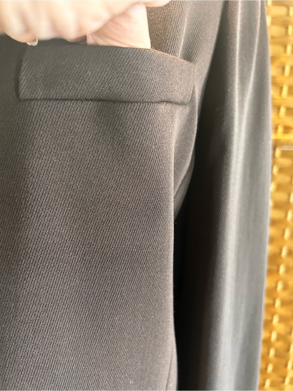 Vintage Lauren Ralph Lauren Wool Long Blazer Brown Leather Collar Equestrian 12 - Picture 5 of 13